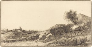 Terugkeren met het hooi (Rentrant le foin) door Alphonse Legros