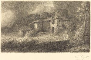 Ruïnes van een kasteel door Alphonse Legros