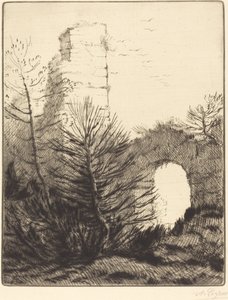 Ruïnes van een Klooster door Alphonse Legros