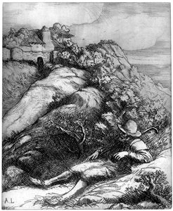 Herder rustend, c1860-1910