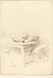 Siësta van een arbeider door Alphonse Legros