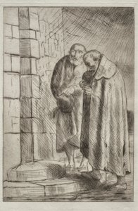 St. Pierre en St. Paul bij de deur van M. Richard door Alphonse Legros