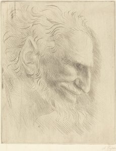 Studie voor het hoofd van een man Etude de tête d