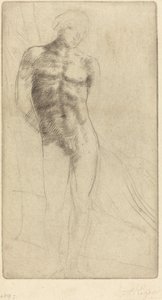 Studie van een naaktfiguur door Alphonse Legros