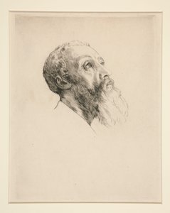 Hoofd van een model door Alphonse Legros