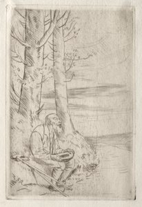 De blinde bedelaar door Alphonse Legros