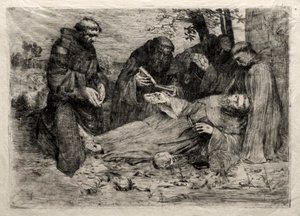 De Dood van Sint Franciscus door Alphonse Legros
