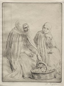 De eierhandelaren (1e plaat) door Alphonse Legros