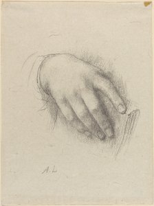 De Hand van de Dochter van de Kunstenaar door Alphonse Legros