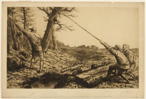 De houthakkers, tweede plaat door Alphonse Legros