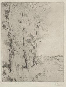 De lezer: De lezing onder de bomen, ca. 1882