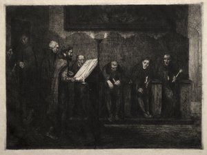 De Spaanse zangers door Alphonse Legros