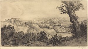 Top van de heuvel door Alphonse Legros