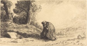Vagabond die door een Steegje Beweegt door Alphonse Legros
