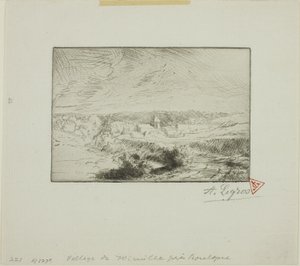 Dorp Wimille, nabij Boulogne door Alphonse Legros