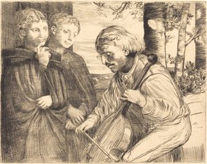 Vioolspeler door Alphonse Legros
