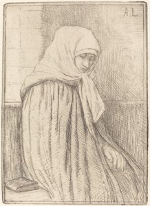 Jonge Boer Zittend in een Kerk (Jeune paysanne assise dans une eglise)