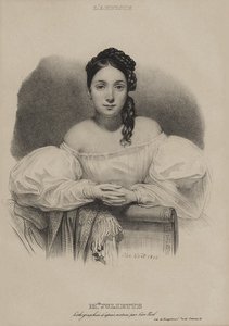 Portret van juffrouw Juliette Drouet. door Alphonse Leon Noel
