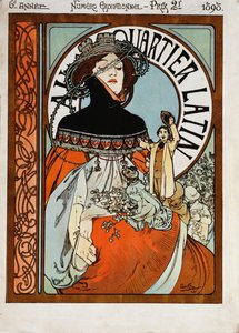 Au Quartier Latin, 1898 door Alphonse Mucha