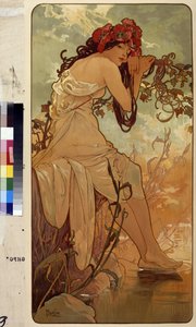 De zomer (Serie allegorieën over de vier seizoenen) door Alphonse Marie Mucha