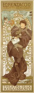 Lorenzaccio, met de staande figuur van Sarah Bernhardt in de rol, 1896
