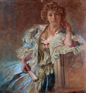 Portret van Berthe Lalande door Alphonse Mucha