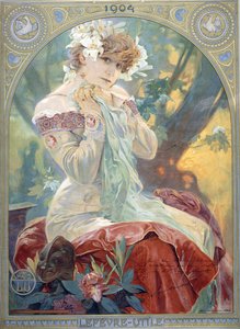 Sarah Bernhardt in de rol van Prinses Lointaine door Alphonse Mucha