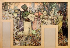 Muurschildering voor de Wereldtentoonstelling van 1900