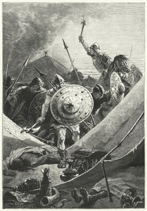 Aanval op een Moors kamp (gravure)