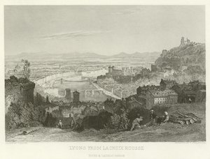 Lyon vanaf La Croix Rousse door Alphonse Marie de Neuville