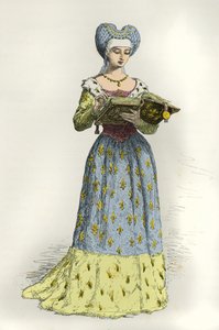 Portret van Anne de Beaujeu (Gravure) door Alphonse Marie de Neuville