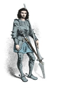Portret van Gaston de Foix (Gravure) door Alphonse Marie de Neuville