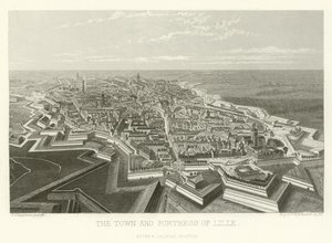 De stad en het fort van Lille door Alphonse Marie de Neuville