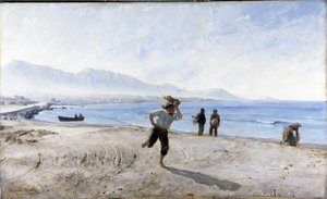 Het strand van Prado door Alphonse Moutte