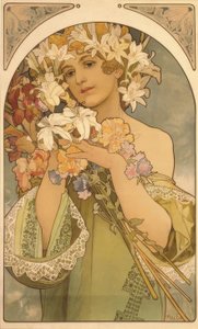 Bloemen door Alphonse Mucha