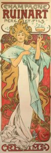 Champagne Ruinart Père et Fils door Alphonse Mucha