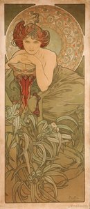 Smaragd Uit de serie De edelstenen door Alphonse Mucha