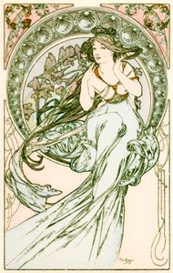 Muziek, 1900 door Alphonse Mucha