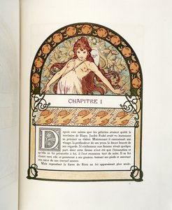 Pagina uit Ilsee, Prinses van Tripoli, 1897 door Alphonse Mucha