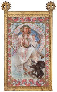 Portret van Josephine Crane-Bradley als Slavia