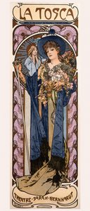 Poster voor Tosca met Sarah Bernhardt, 1899