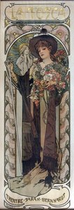 Poster voor het toneelstuk La Tosca door Victorien Sardou, 1899