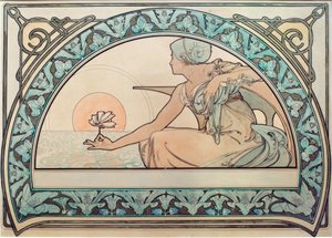 Waterlelie door Alphonse Mucha