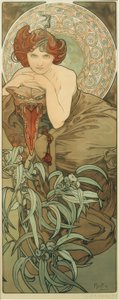 Smaragd door Alphonse Mucha
