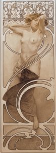 Voorstudie voor plaat 10 door Alphonse Mucha