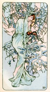 Winter door Alphonse Mucha