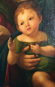 (detail) Madonna en Kind met Maria Magdalena, St. Catharina en twee heiligen, 1504