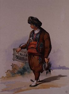 Een eendenverkoper, c.1855