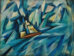 Zeilboot, ca. 1914 door Amadeu de Souza Cardoso