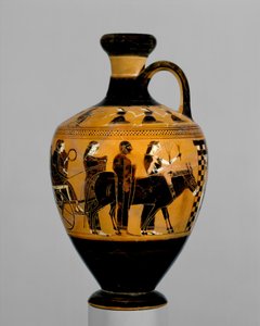 Terracotta lekythos, ca. 550-530 v.Chr.